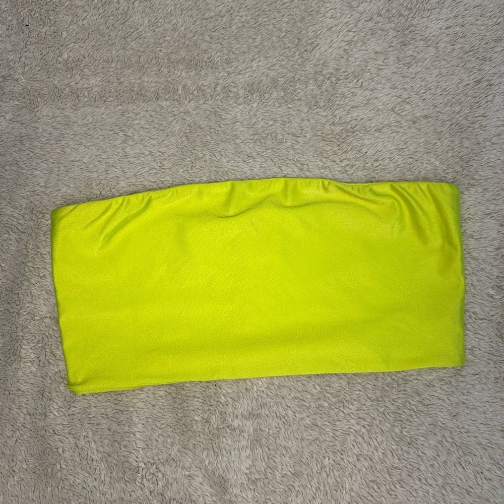 Meshki Neon Yellow Crop Top